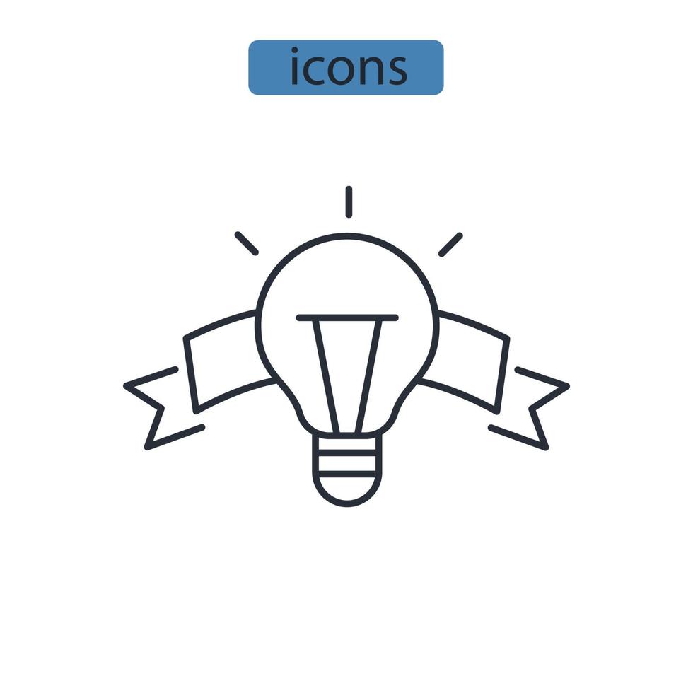 solution icons  symbol vector elements for infographic web