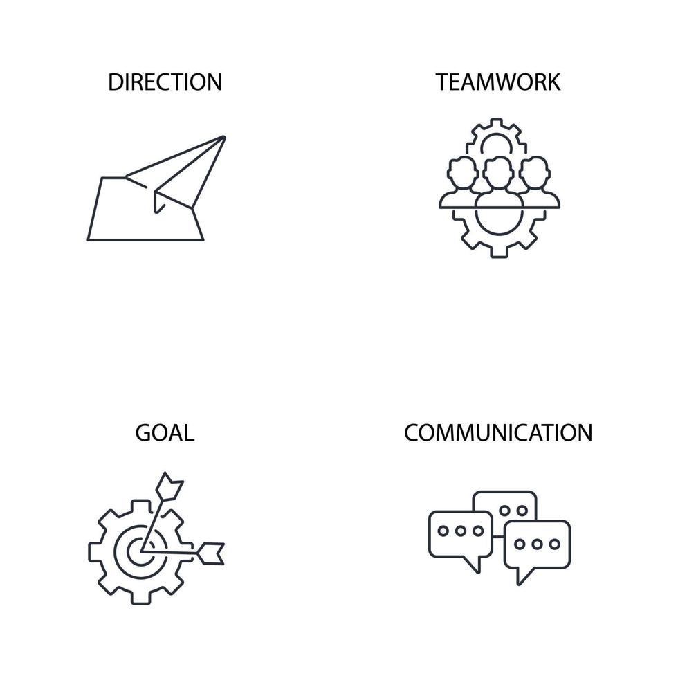 Leadership icons set . Leadership pack symbol vector elements for infographic web