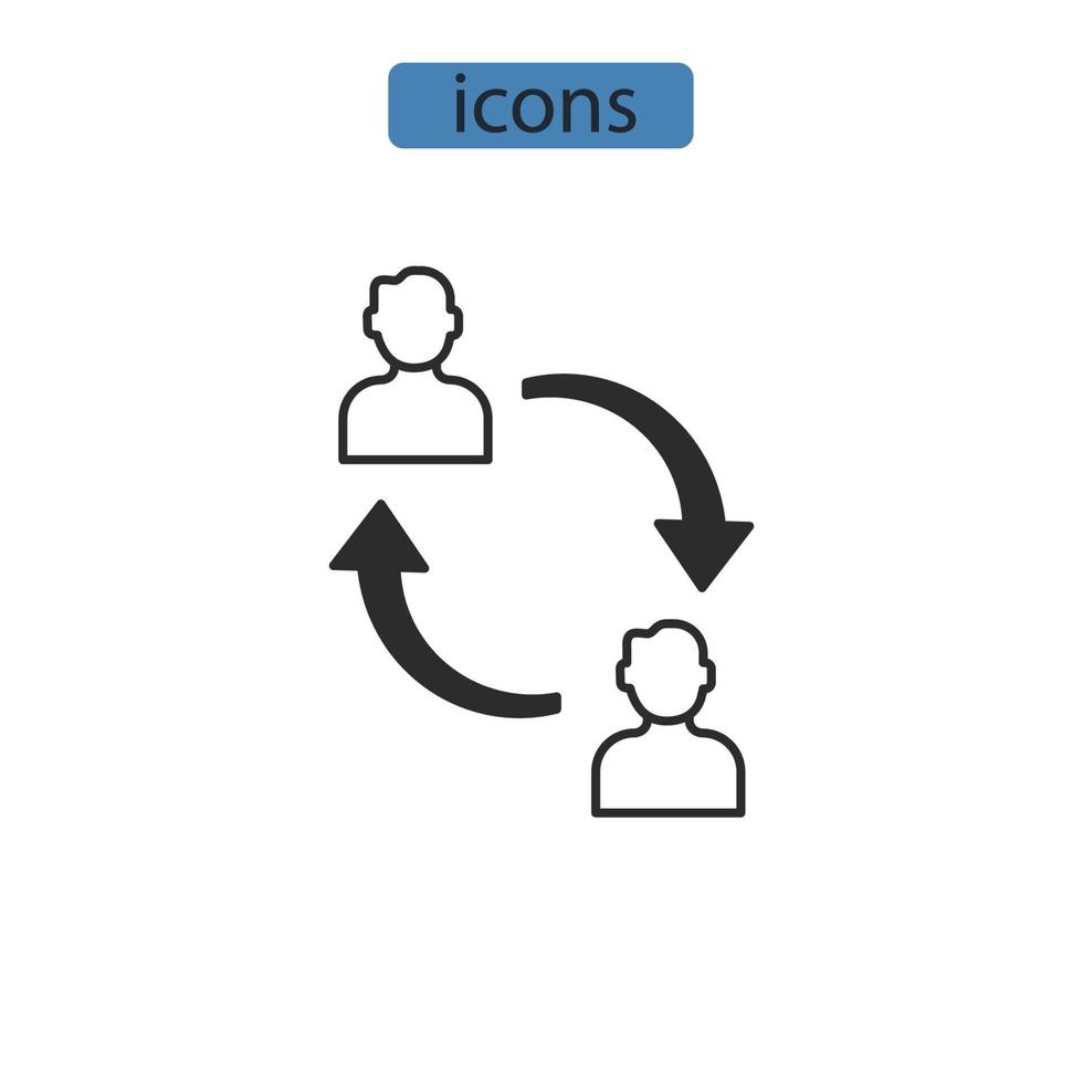 reciprocity icons  symbol vector elements for infographic web