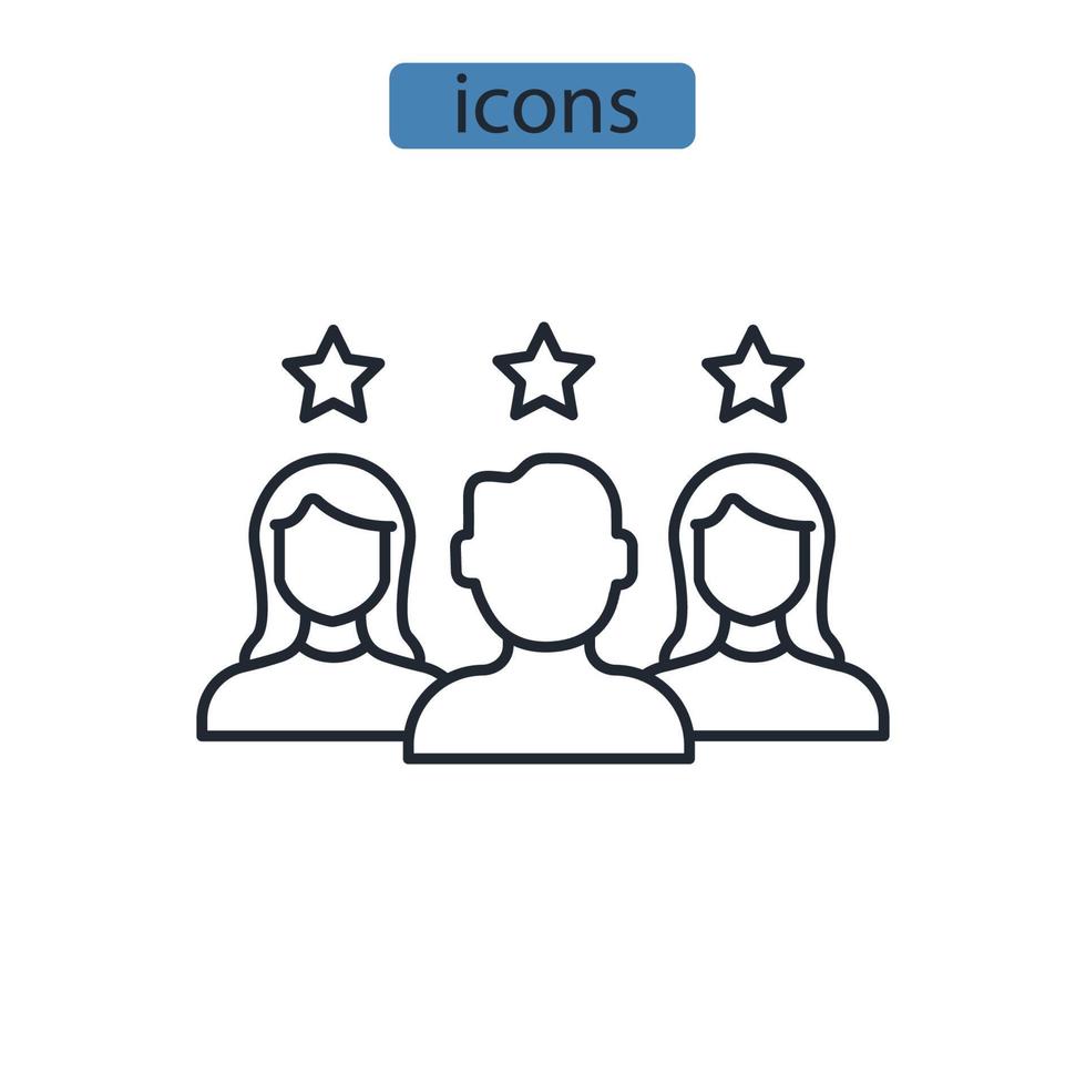 iconos de clientes símbolo elementos vectoriales para web infográfico vector