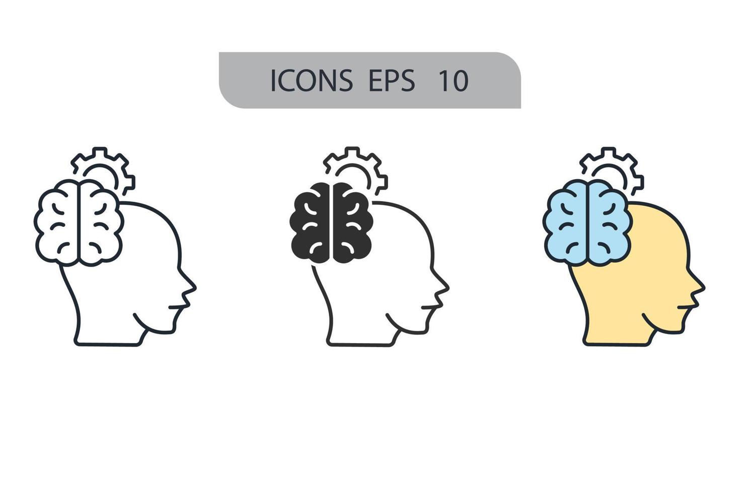 iconos racionales simbolizan elementos vectoriales para la web infográfica vector