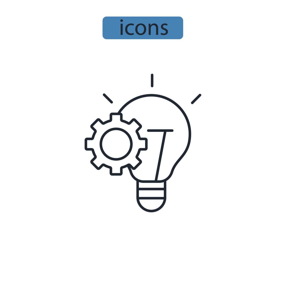 iconos de solución símbolo elementos vectoriales para web infográfico vector