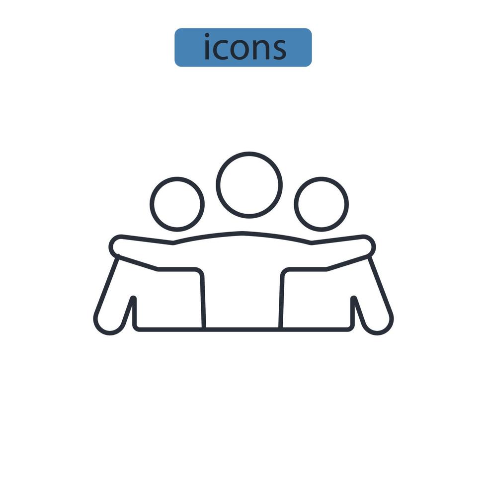 empatía iconos símbolo elementos vectoriales para infografía web vector