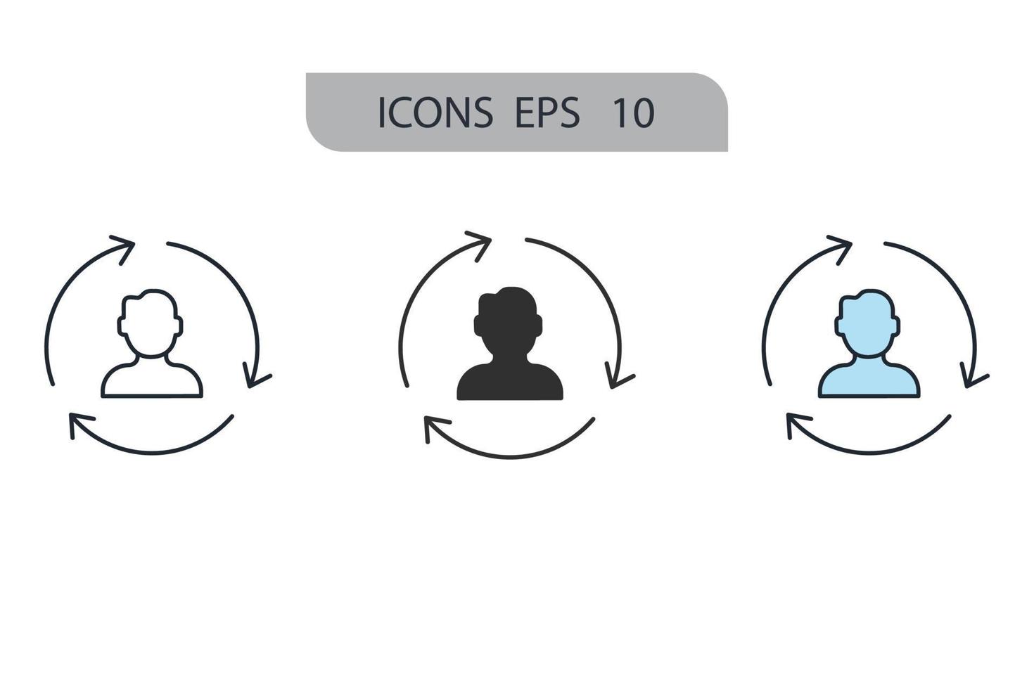 SELF CORRECTIVE icons  symbol vector elements for infographic web