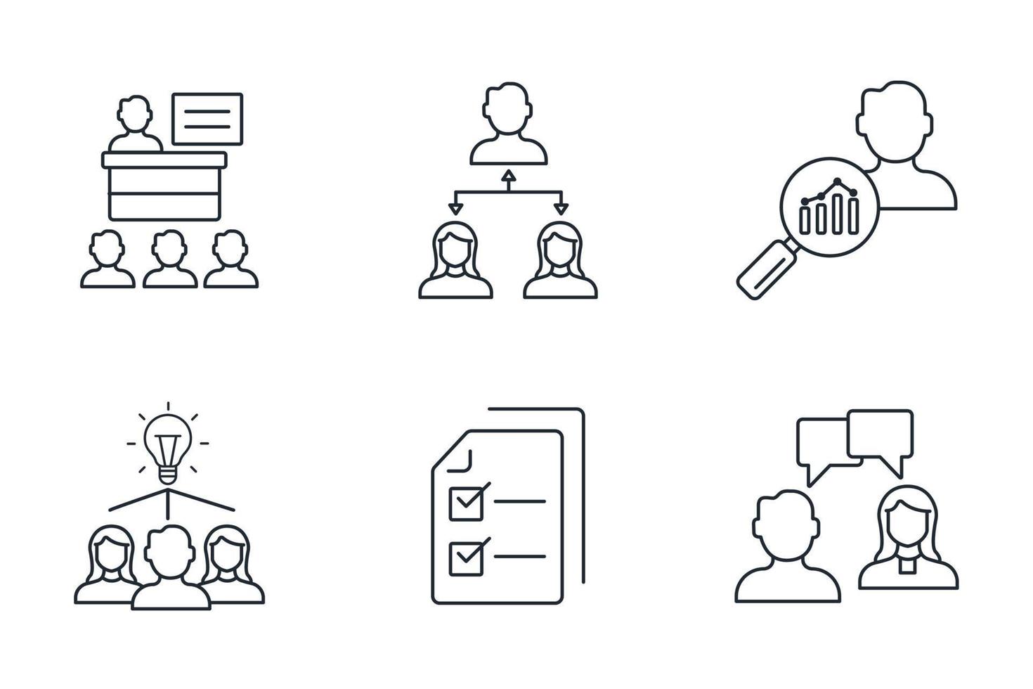 briefing icons set . briefing pack symbol vector elements for infographic web