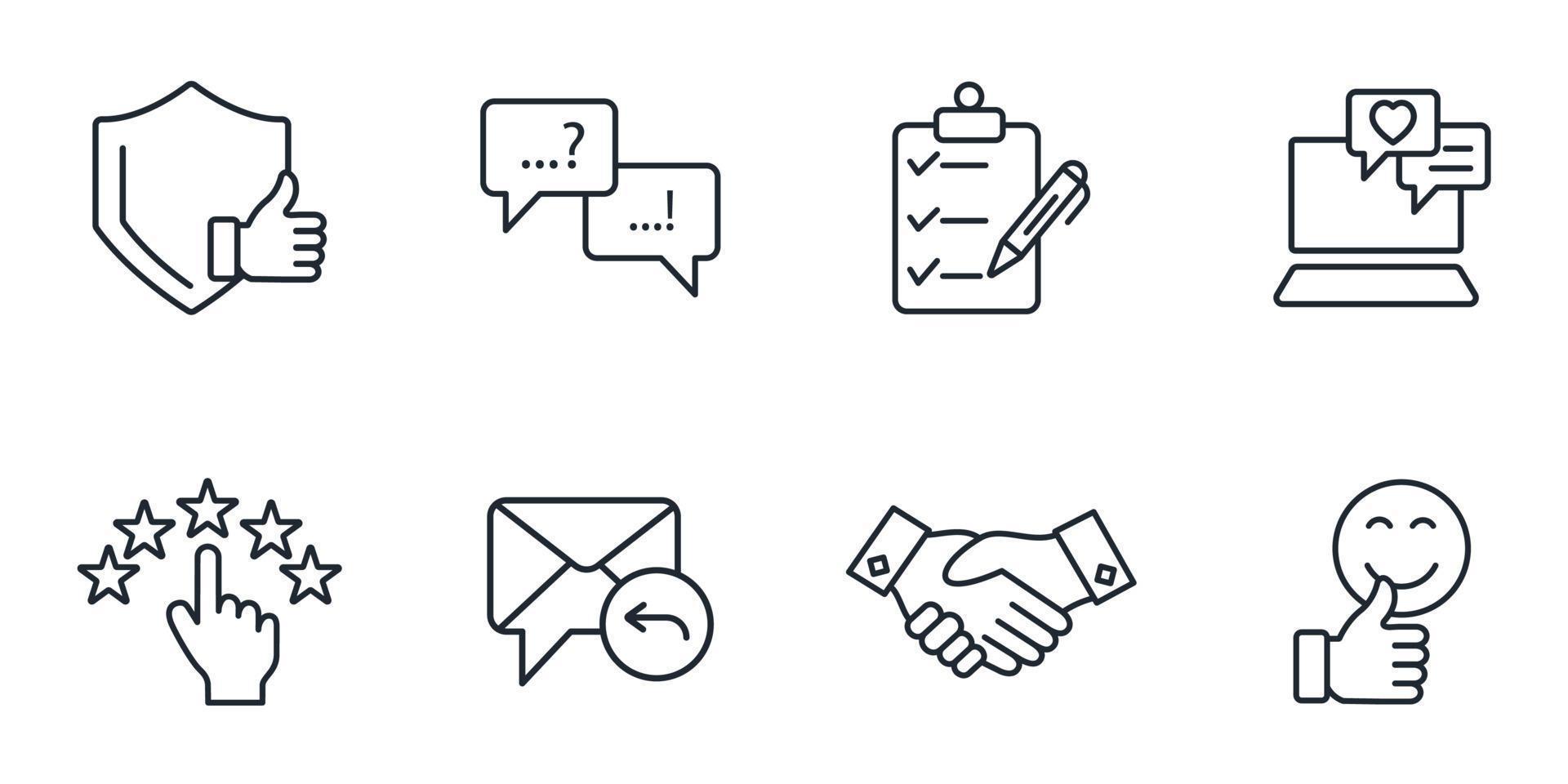 feedback icons set . feedback pack symbol vector elements for infographic web