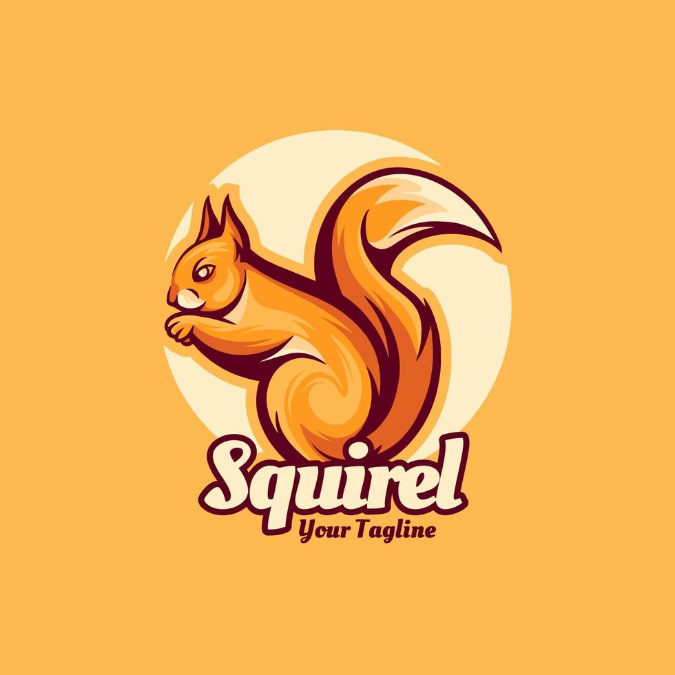 Squirel Animal Character Logo vector