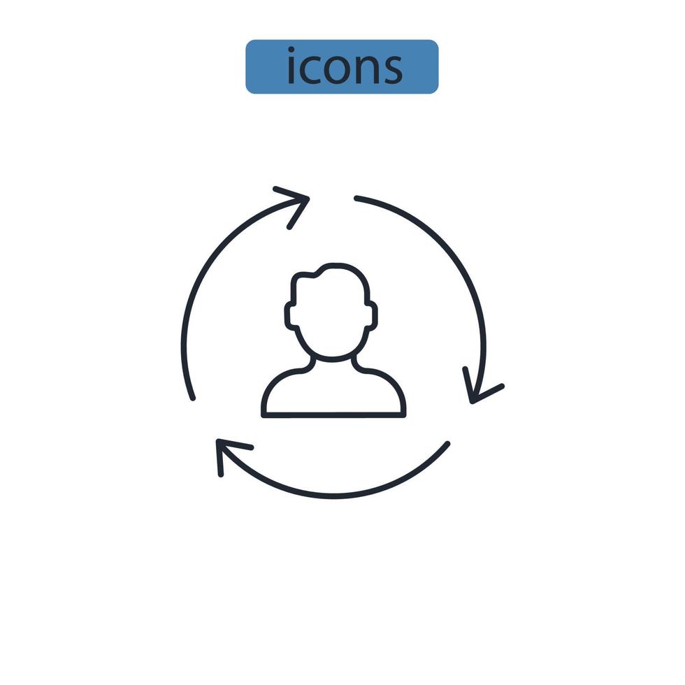 iconos autocorrectivos símbolo elementos vectoriales para web infográfico vector