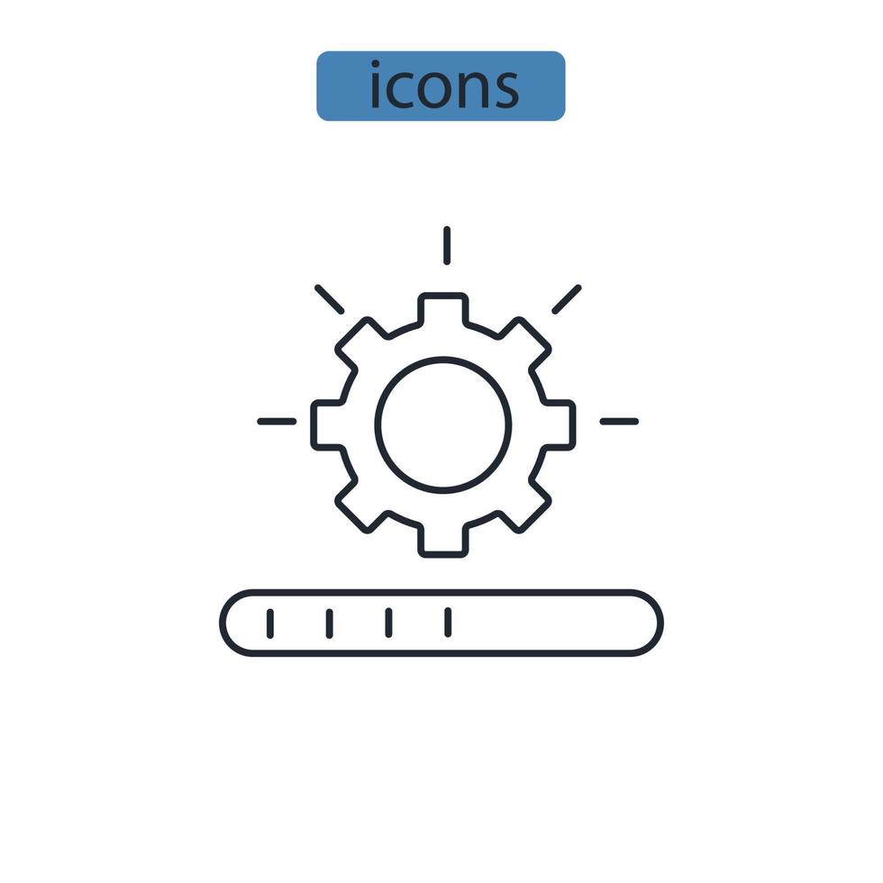 restoring data icons  symbol vector elements for infographic web