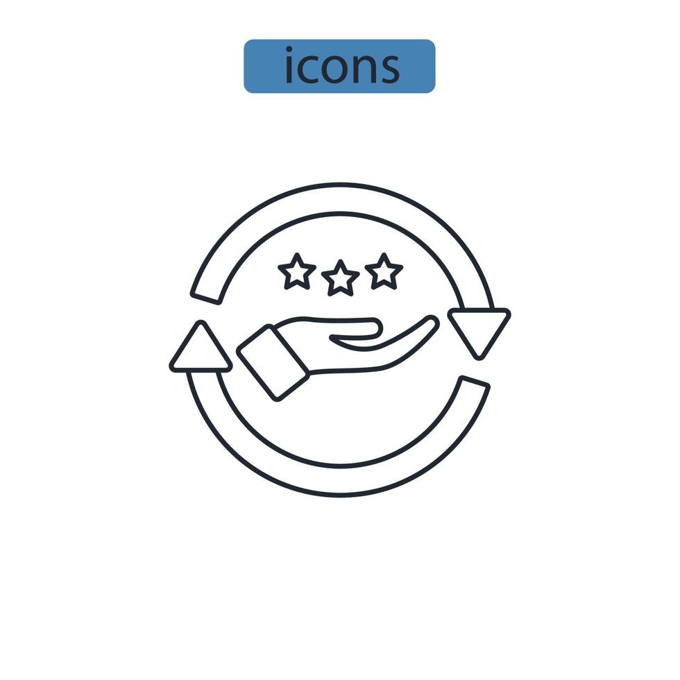 Values icons  symbol vector elements for infographic web