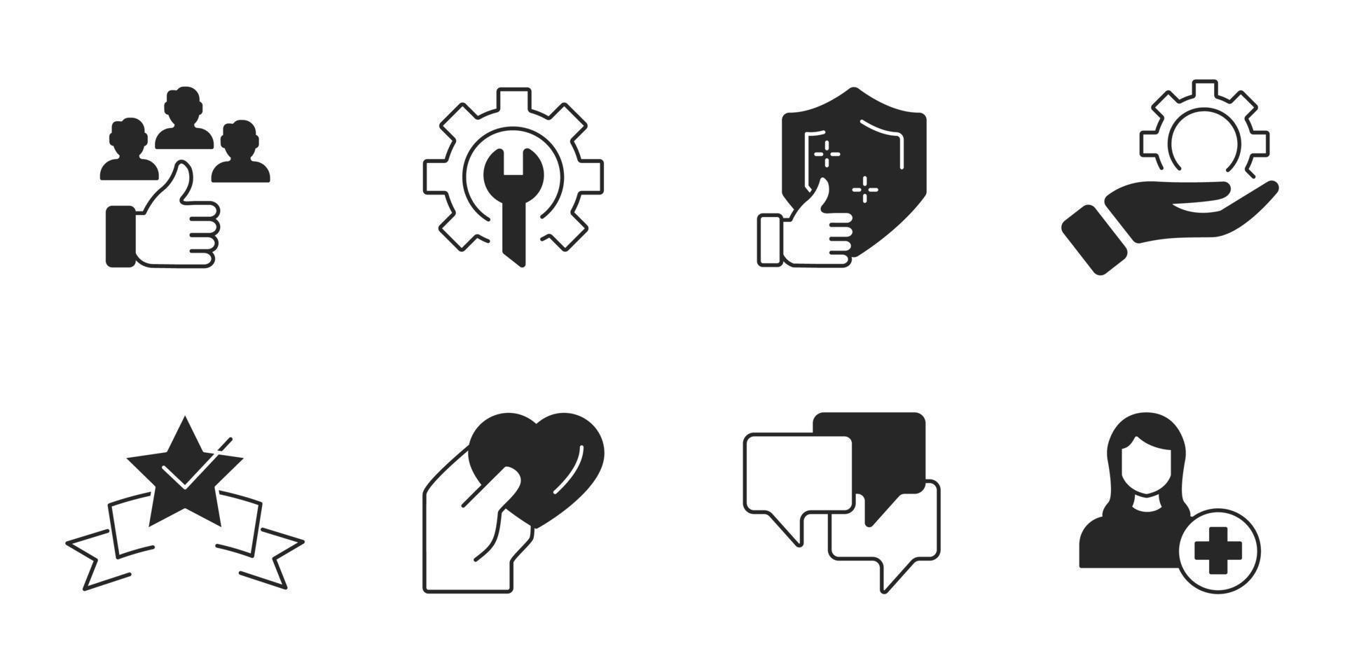 Customer Care icons set . Customer Care pack symbol vector elements for infographic web