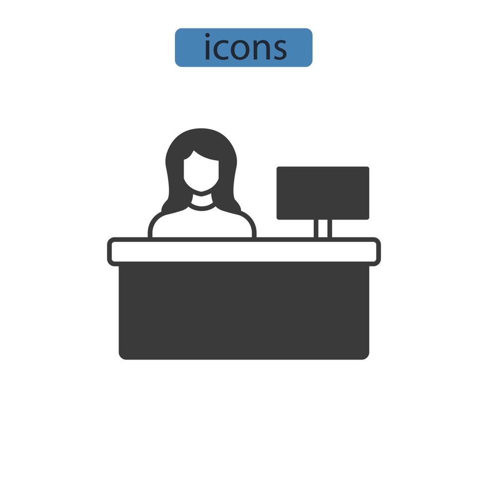 iconos de empleador símbolo elementos vectoriales para web infográfico vector