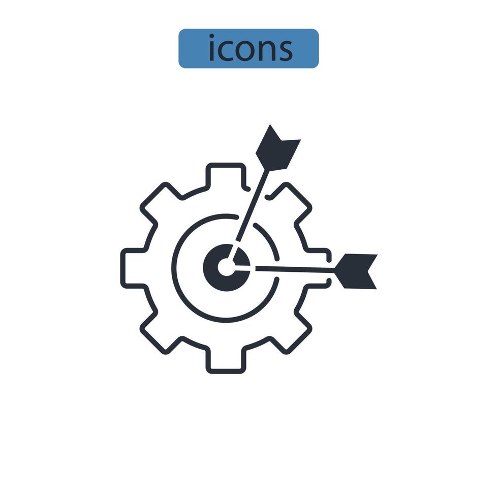 iconos de objetivos símbolo de elementos vectoriales para la web infográfica vector
