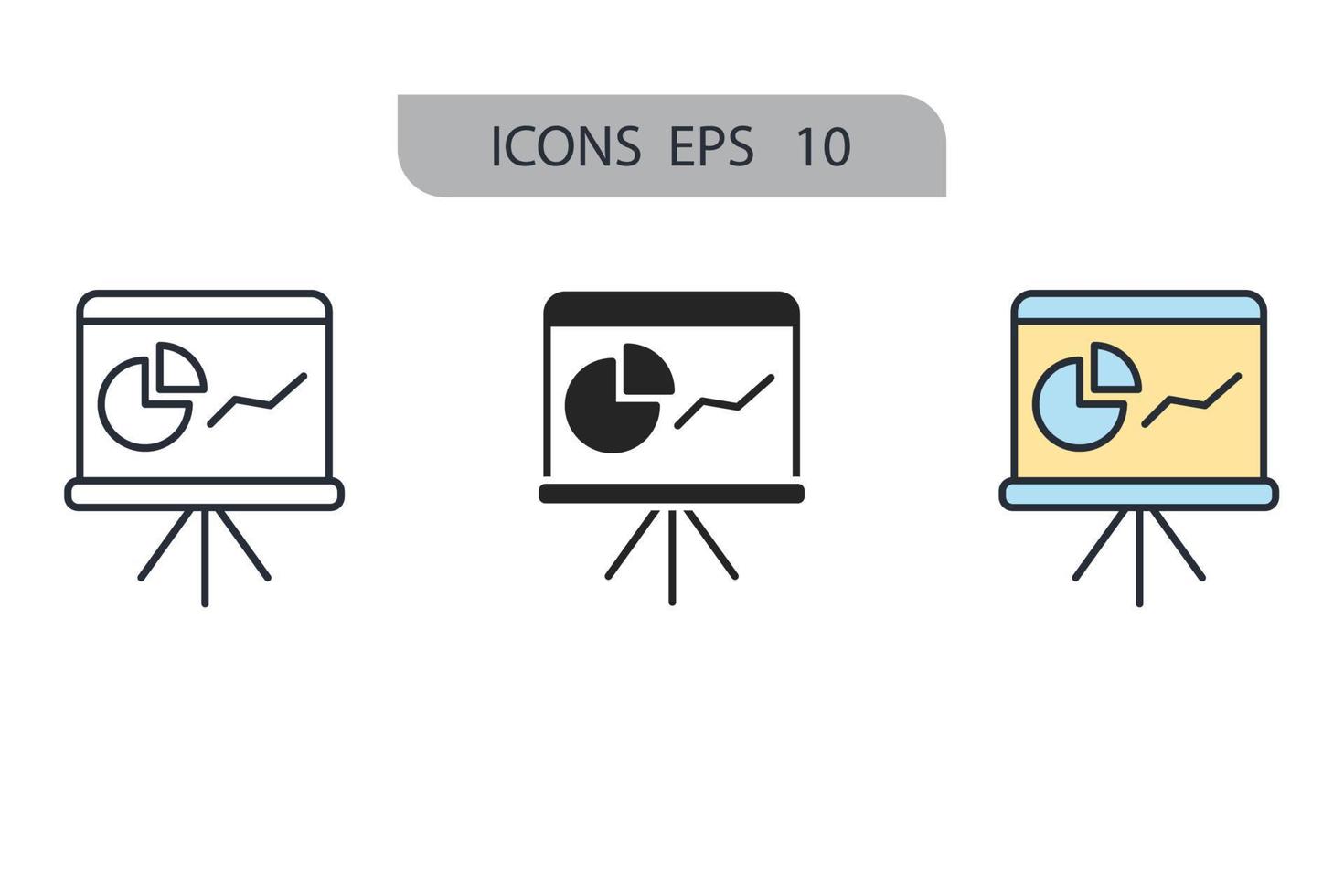 Presentation icons  symbol vector elements for infographic web