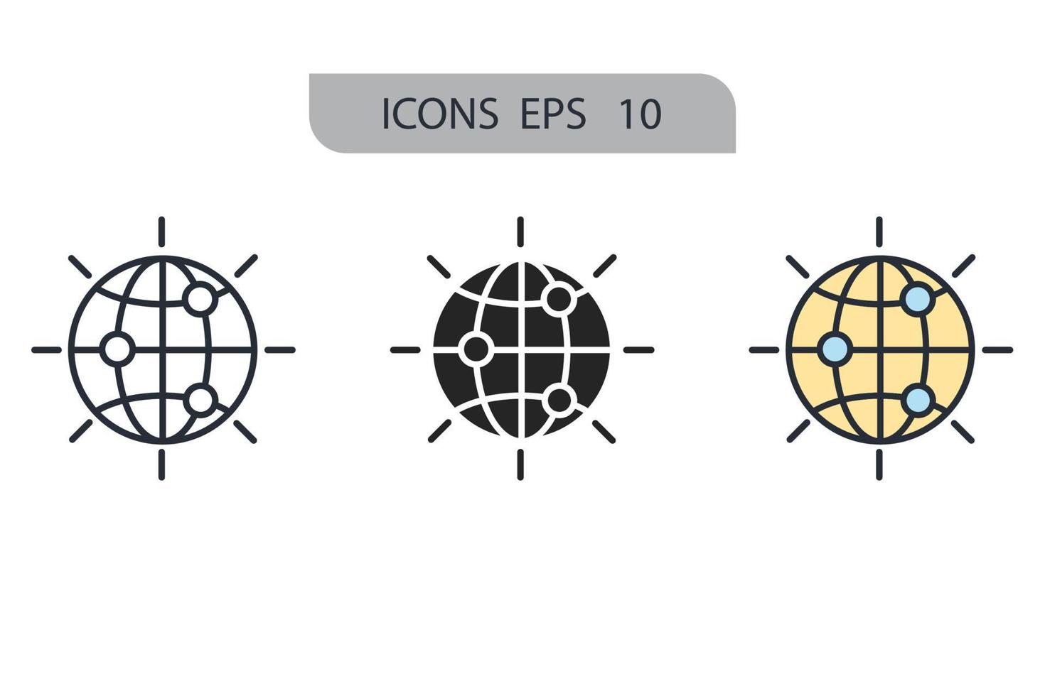 mapas y pines iconos símbolo elementos vectoriales para web infográfico vector