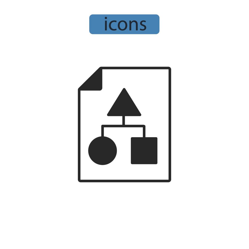 Process icons  symbol vector elements for infographic web