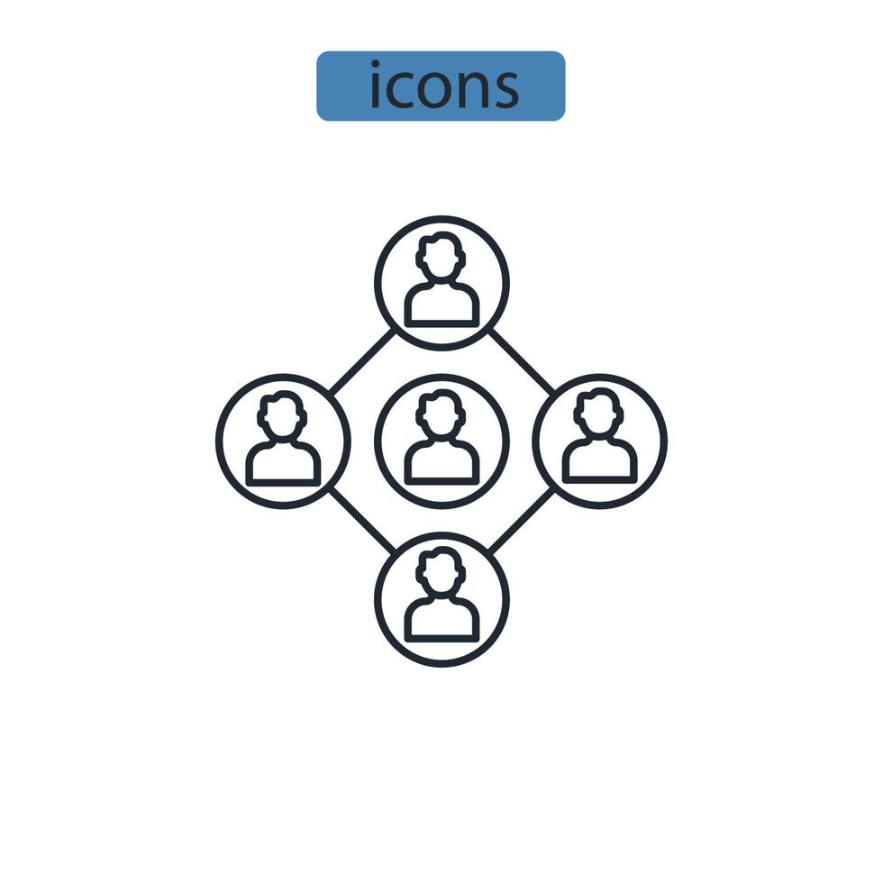 iconos de red símbolo elementos vectoriales para web infográfico vector