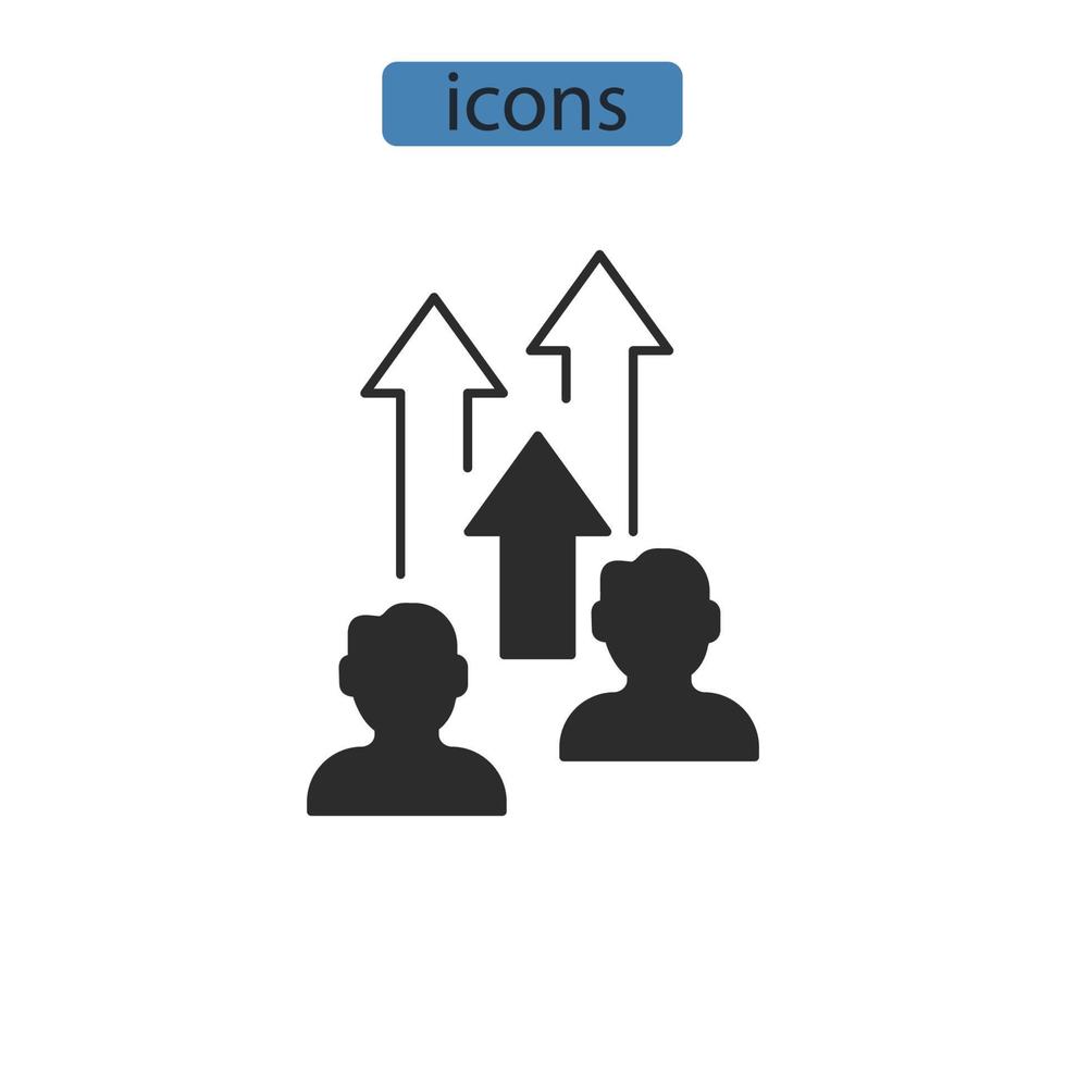 Improvement icons  symbol vector elements for infographic web