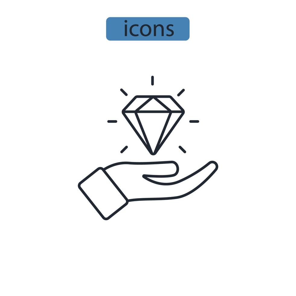 Value Proposition icons  symbol vector elements for infographic web