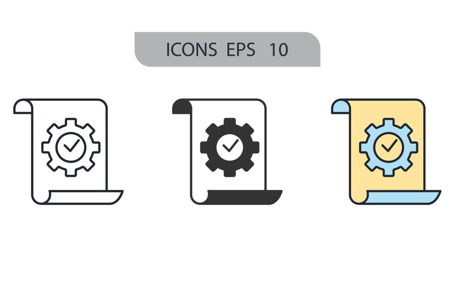 Procedure icons  symbol vector elements for infographic web