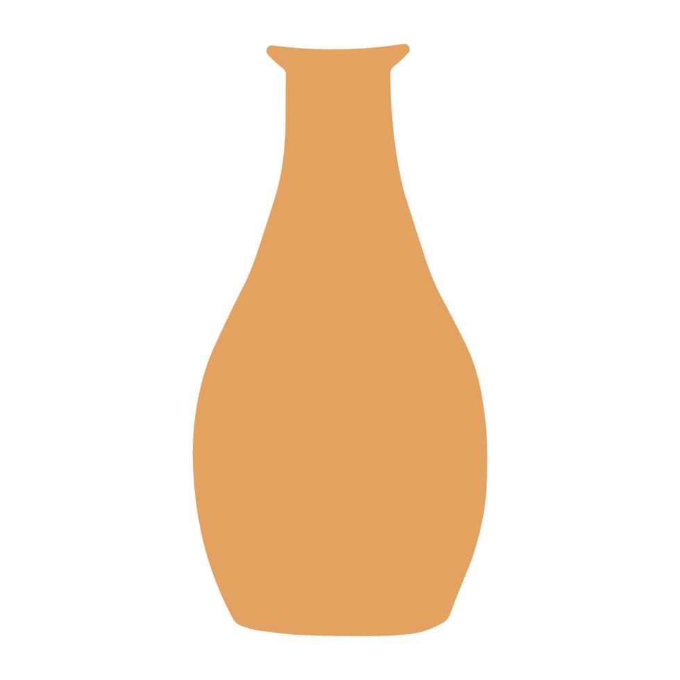 Ceramic vase in boho style vector