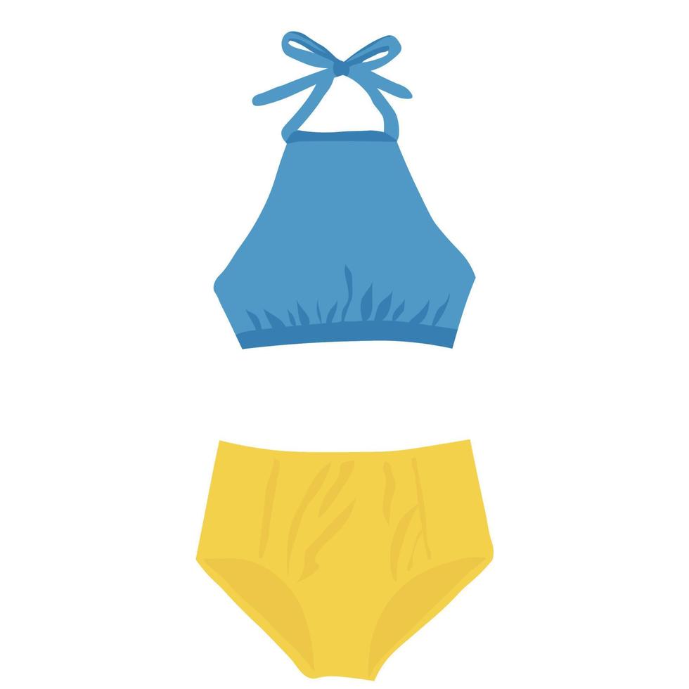 Yellow-blue swimsuit Ukrainian vector