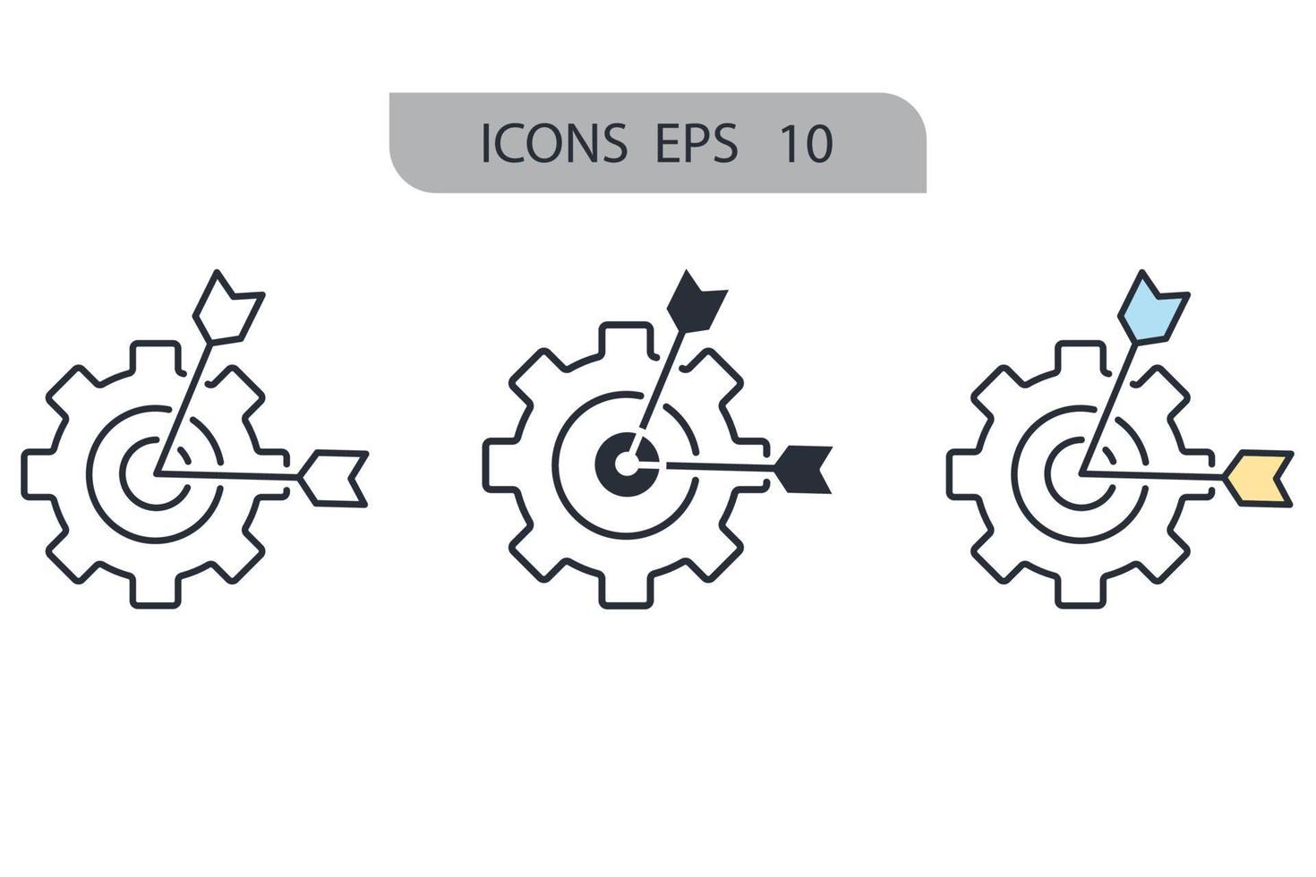 goal icons  symbol vector elements for infographic web