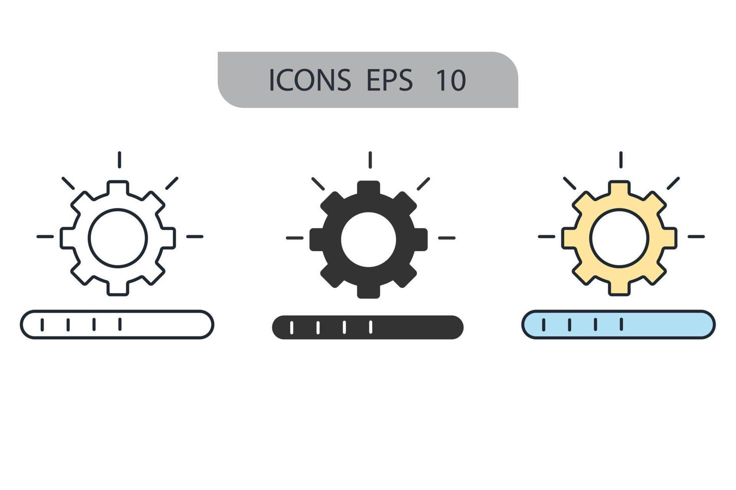 restoring data icons  symbol vector elements for infographic web