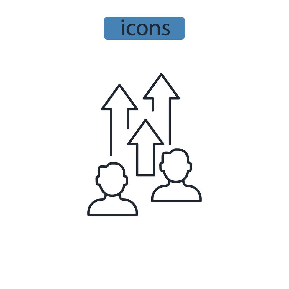 Improvement icons  symbol vector elements for infographic web