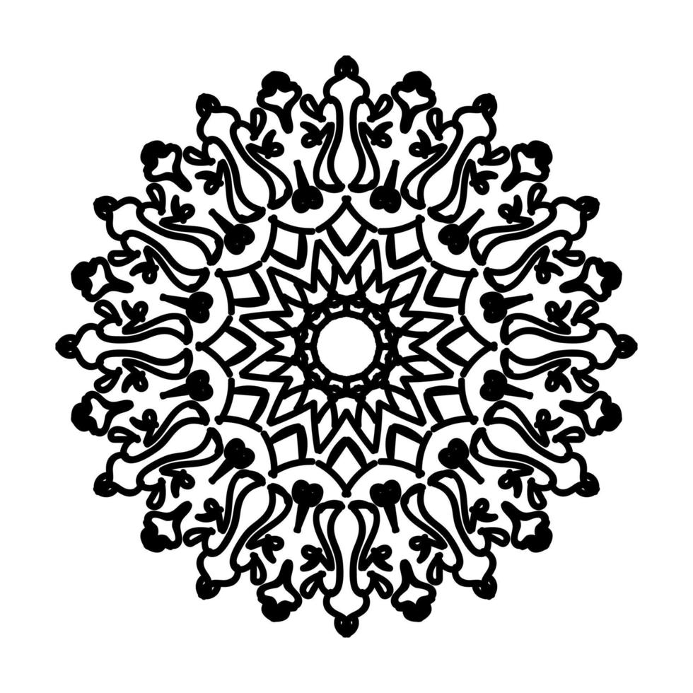 Hand drawn mandala. decoration in ethnic oriental  doodle ornament. vector
