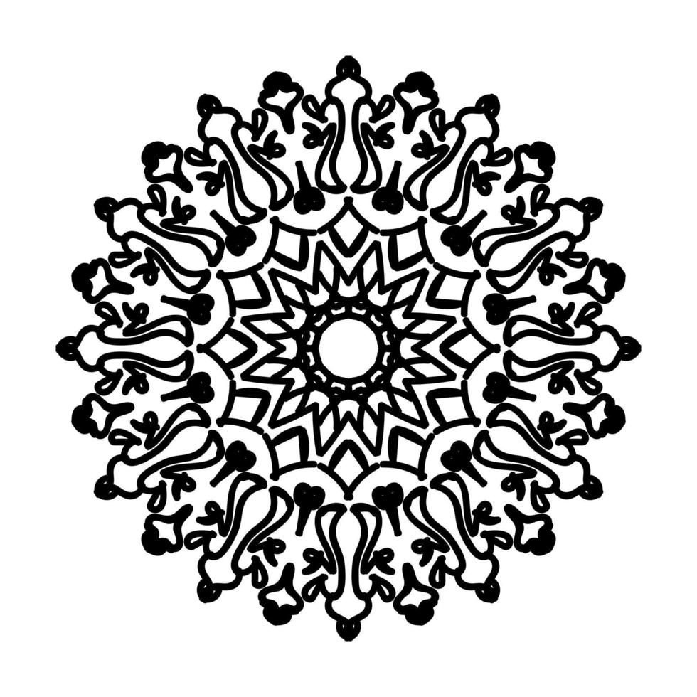 Hand drawn mandala. decoration in ethnic oriental  doodle ornament. vector