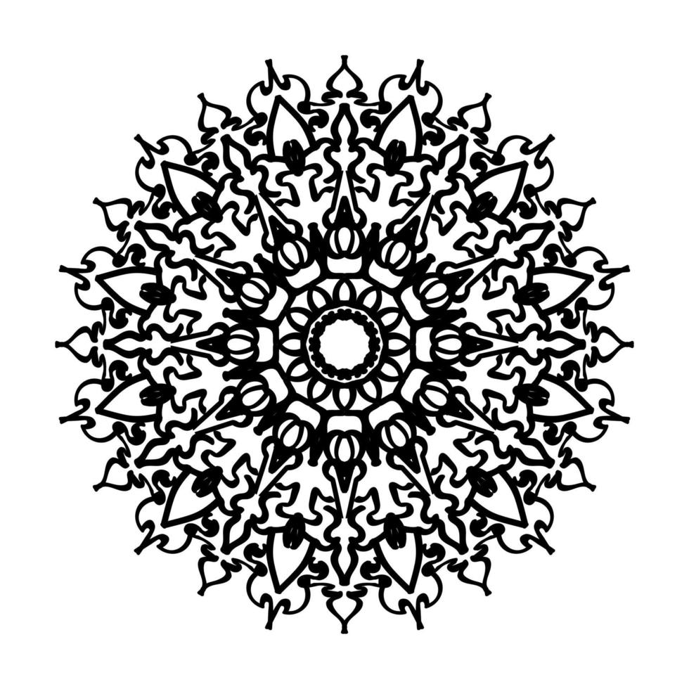 Hand drawn mandala. decoration in ethnic oriental  doodle ornament. vector