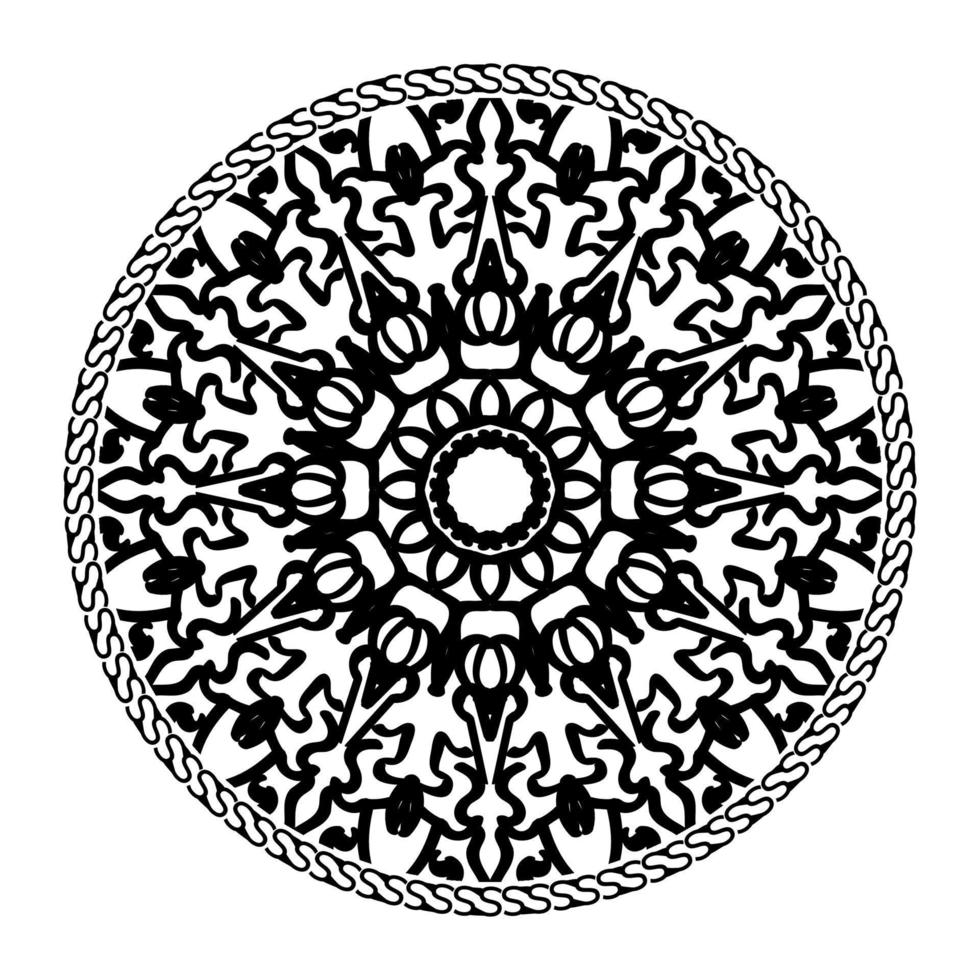 Vector round abstract circle. Mandala style.