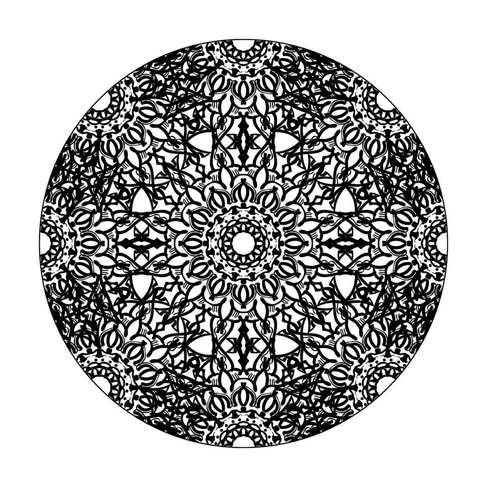 Vector round abstract circle. Mandala style.