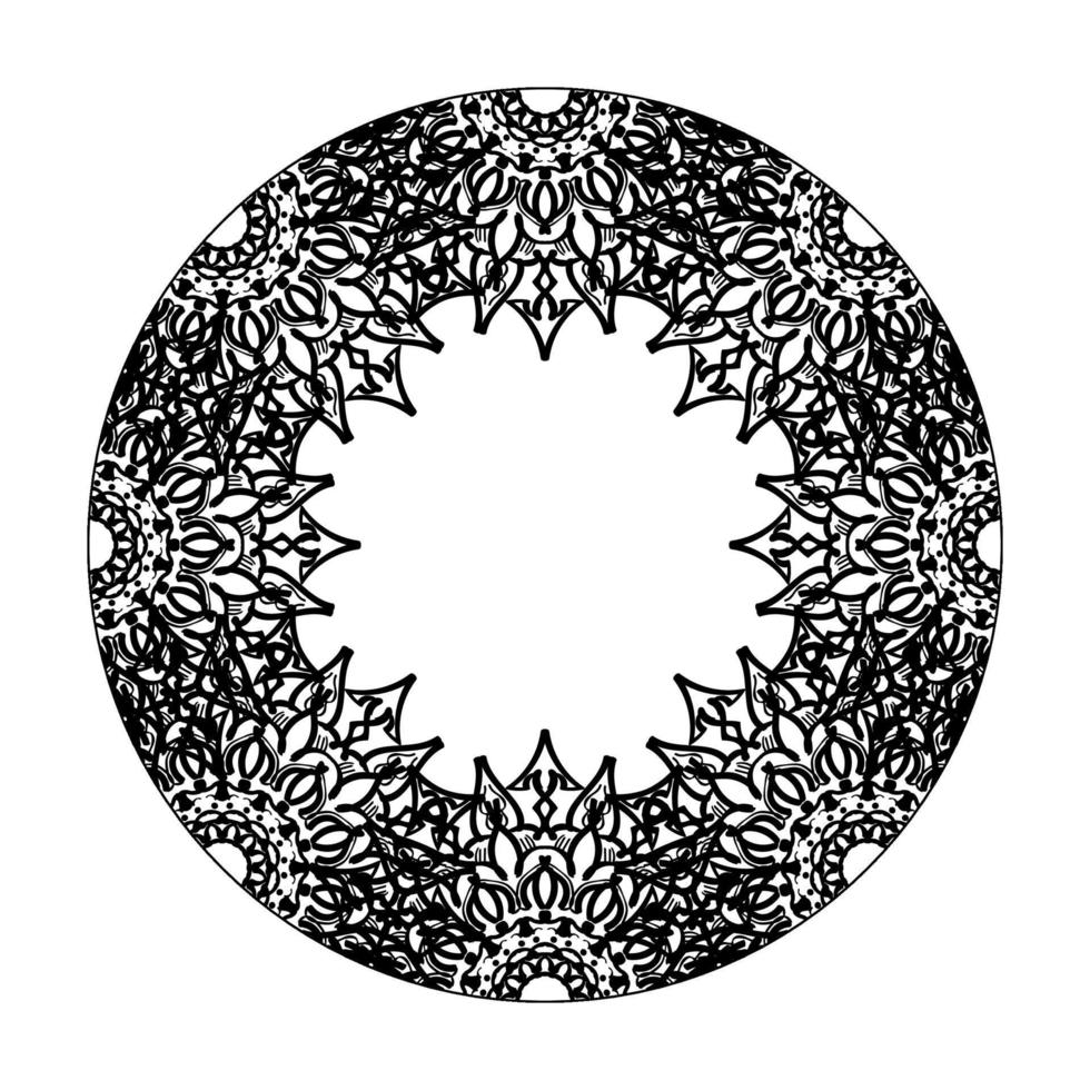 Vector round abstract circle. Mandala style.