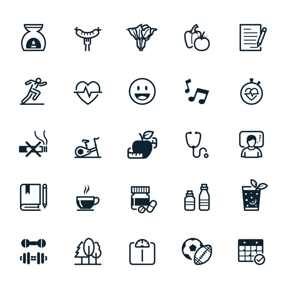 Health icons with White Background vector