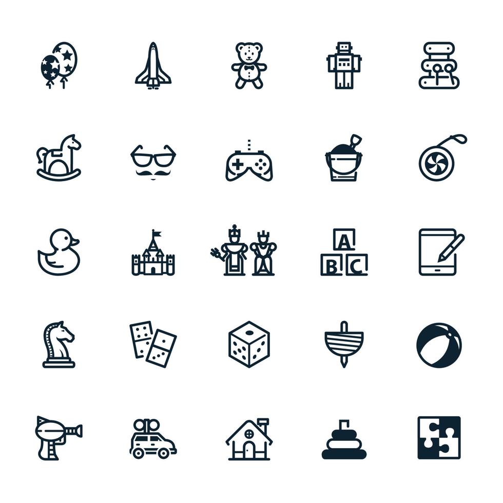 Toy icons with White Background vector