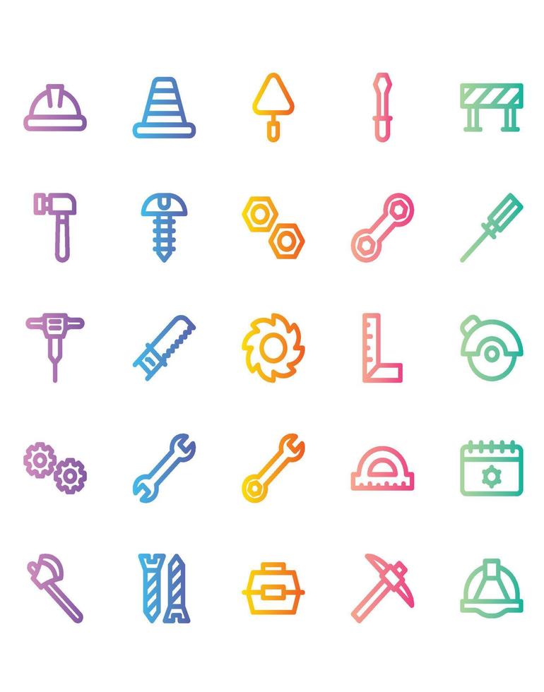Labour Day Icon Set 30 isolated on white background vector