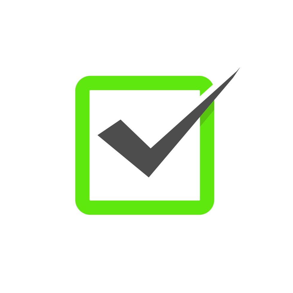 Check mark icon label illustration vector