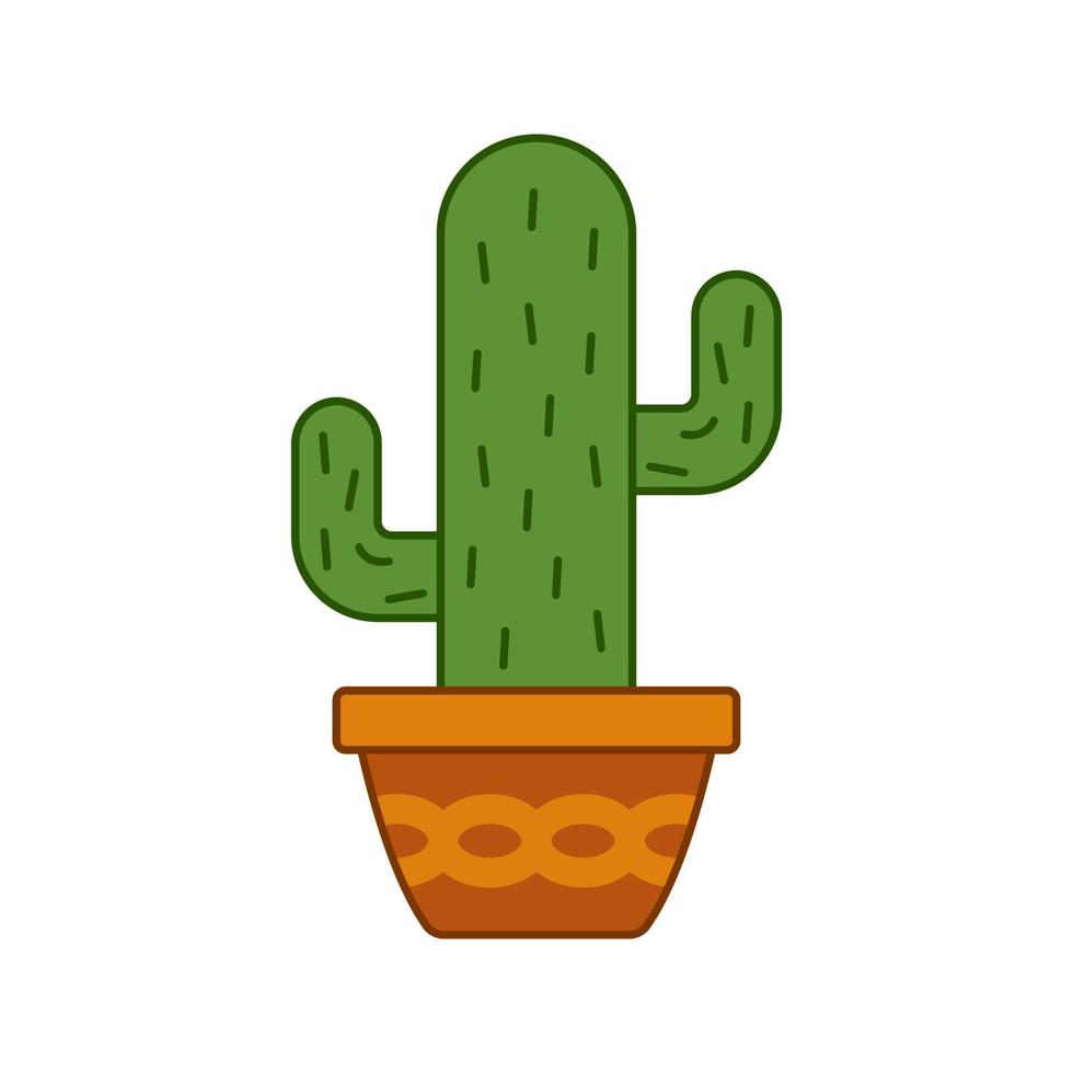 cactus aislado sobre fondo blanco vector