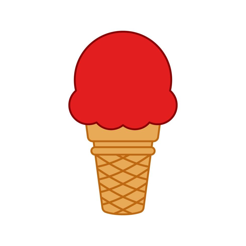 helado aislado sobre fondo blanco vector