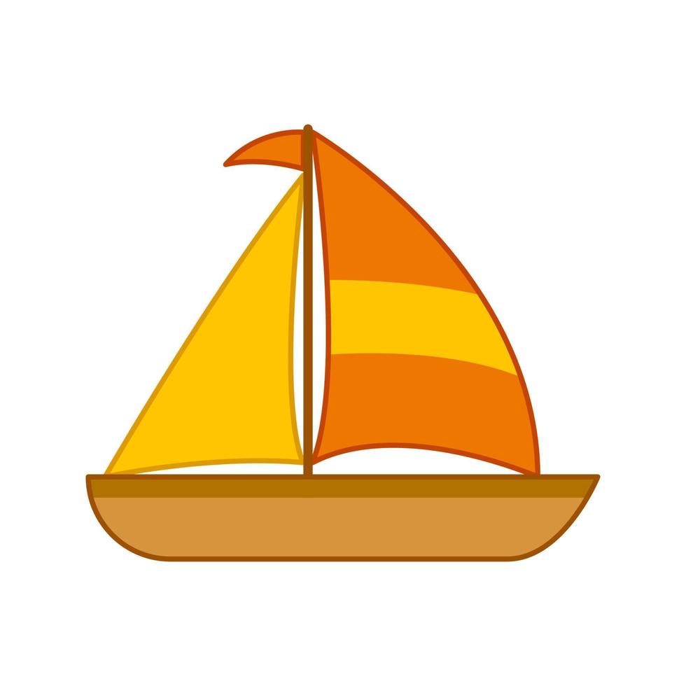 Sailboat isolated on white background vector