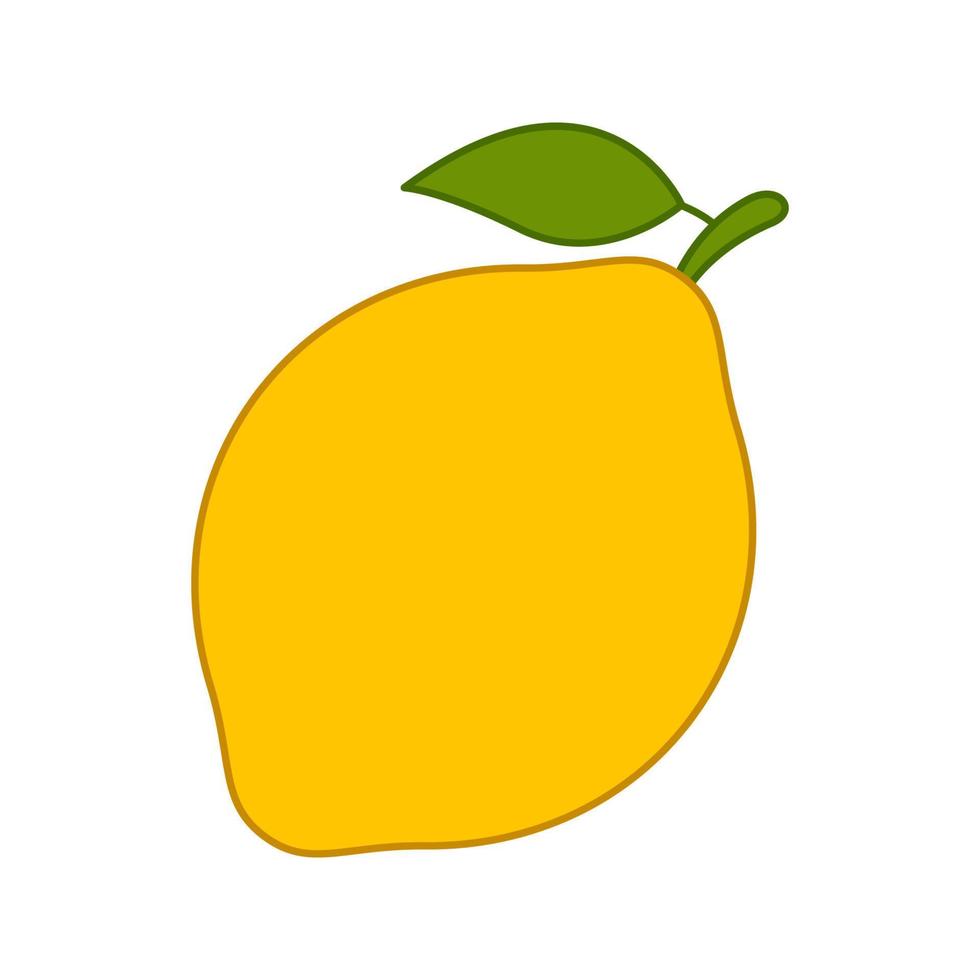 Lemon isolated on white background vector