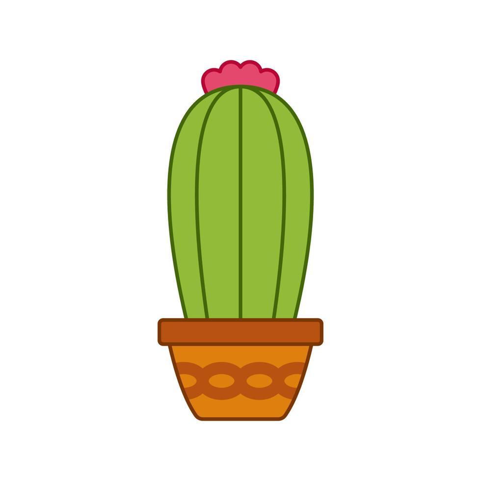 cactus aislado sobre fondo blanco vector