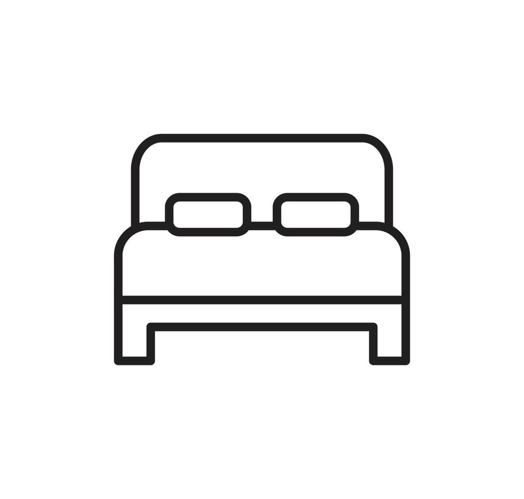 Bed icon vector logo design template