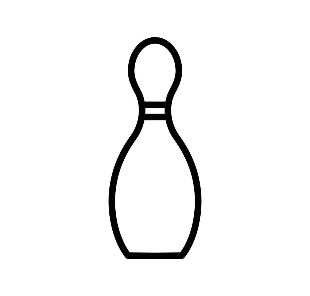 Pin bowling icon vector logo design template