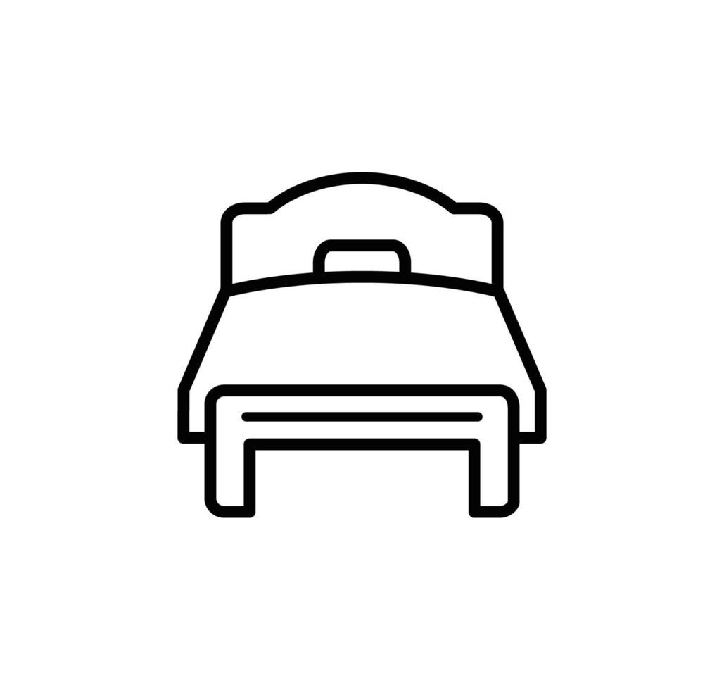 Bed icon vector logo design template