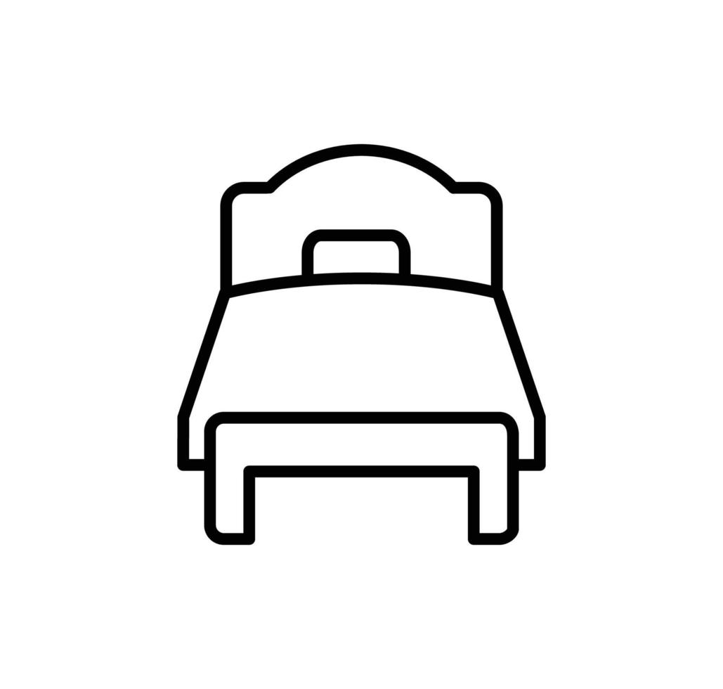 Bed icon vector logo design template