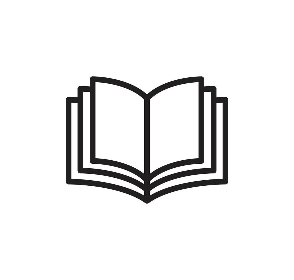 Book icon vector logo design template