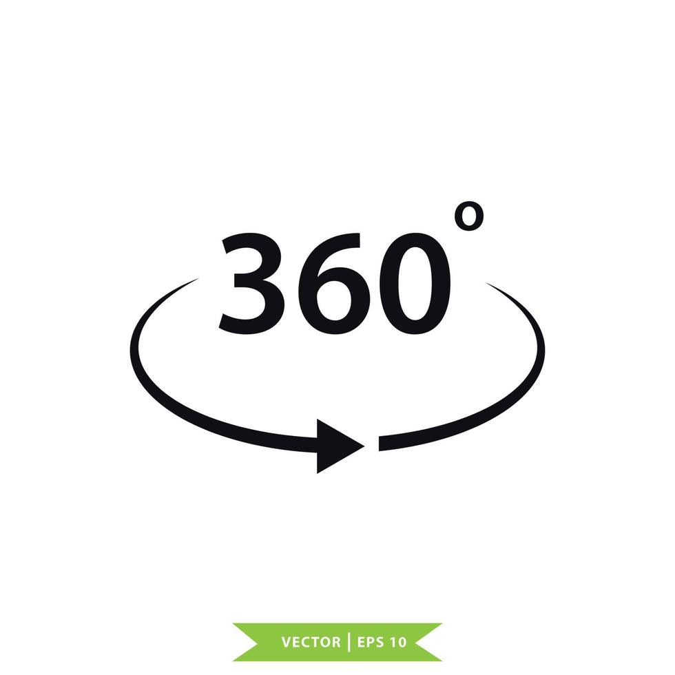 360 degree icon logo design template vector
